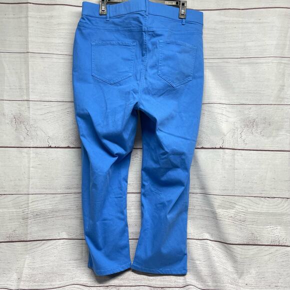 J. Jill Blue High Rise Cropped Pants Size 16 T - Picture 9 of 11